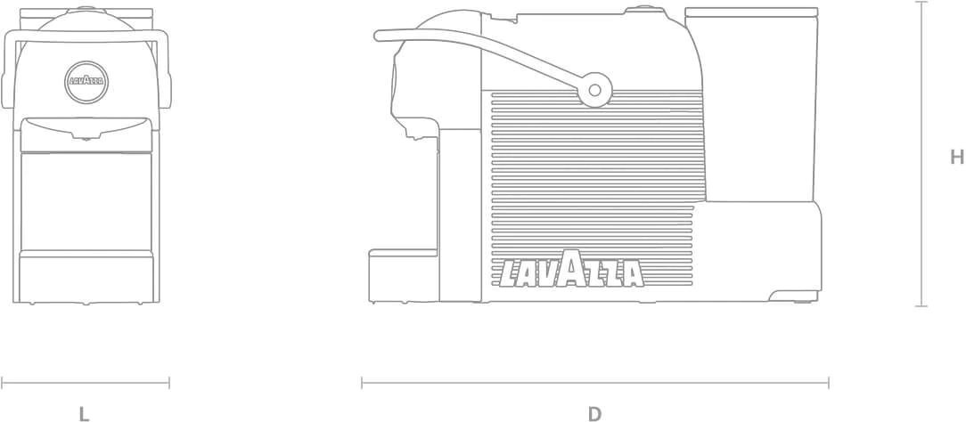 Macchina da Caffè Jolie Bianca per Lavazza A Modo Mio + 9 Capsule Omaggio -  Caffè Dos Santos