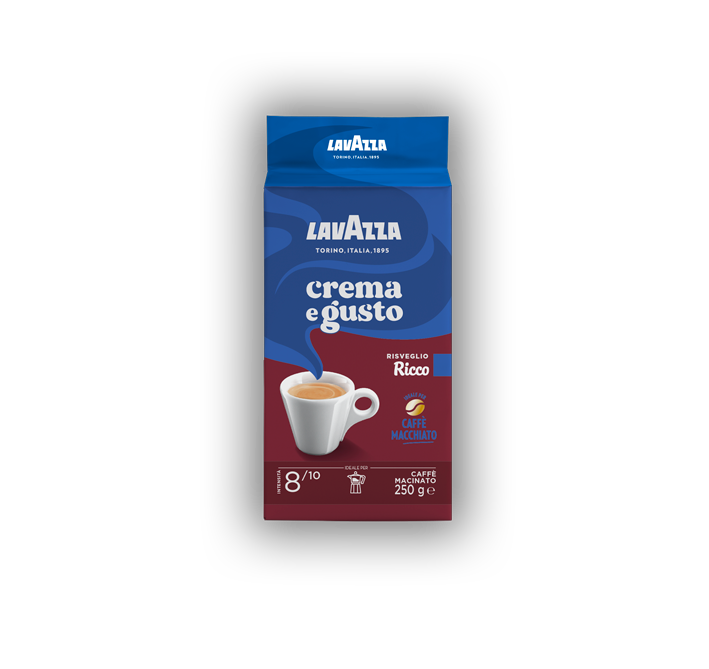 Café molido  Lavazza Crema e gusto ricco, Sabor caramelo, 250 g