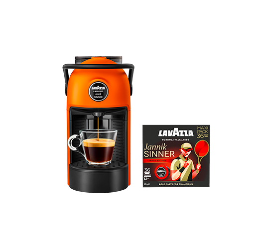 Kit Jannik Sinner Edition: macchina + 108 capsule A Modo Mio